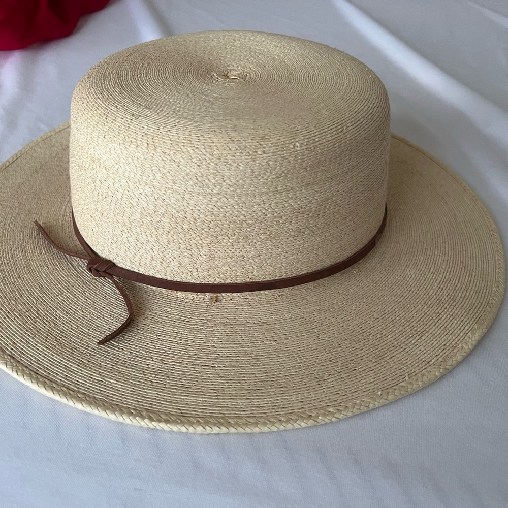 Women’s straw fedora boater hat size medium/large